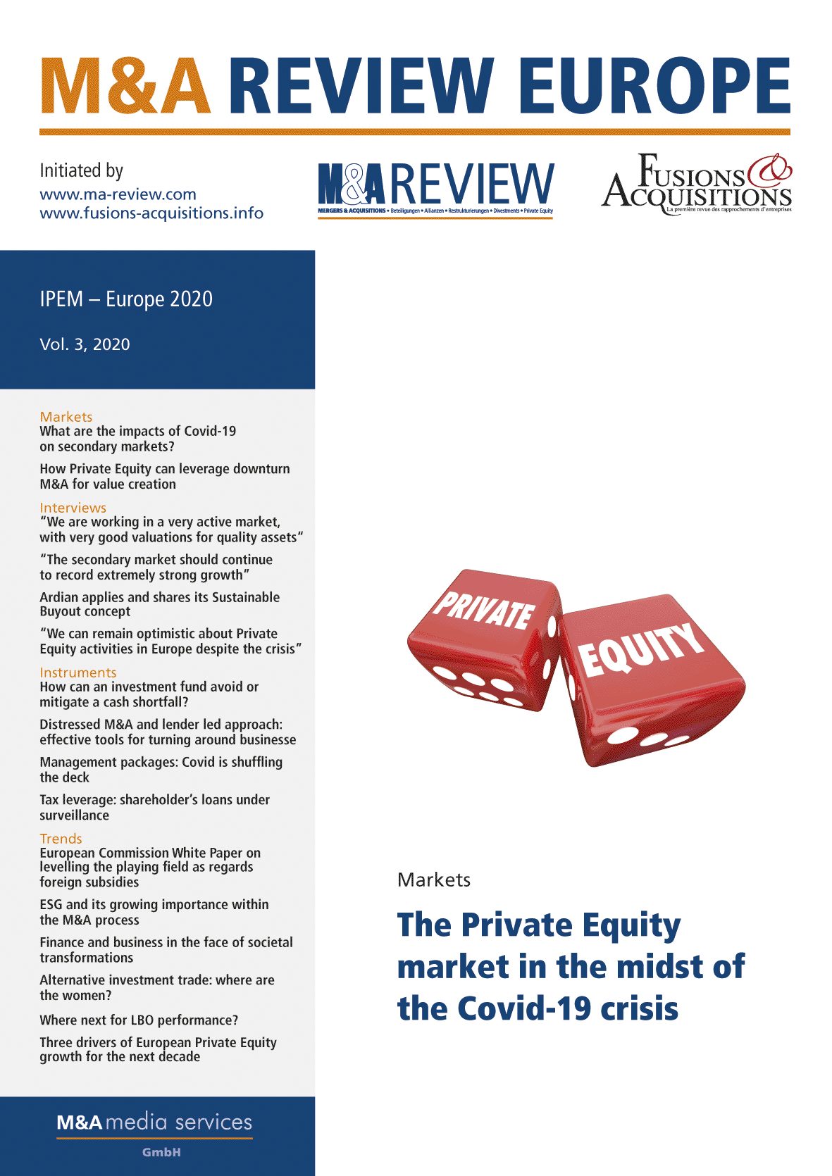 Cover M&A REVIEW EUROPE - Vol.3/2020